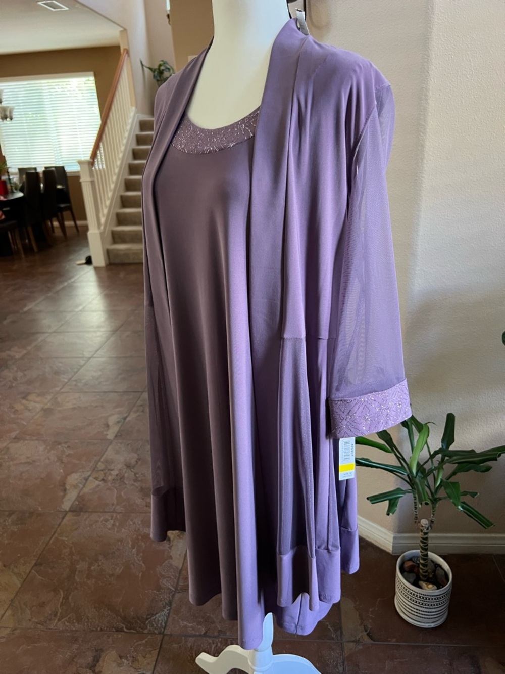 R & M Richards Lavender Two-Piece Dress